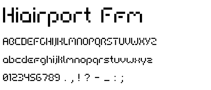 HIAIRPORT FFM font